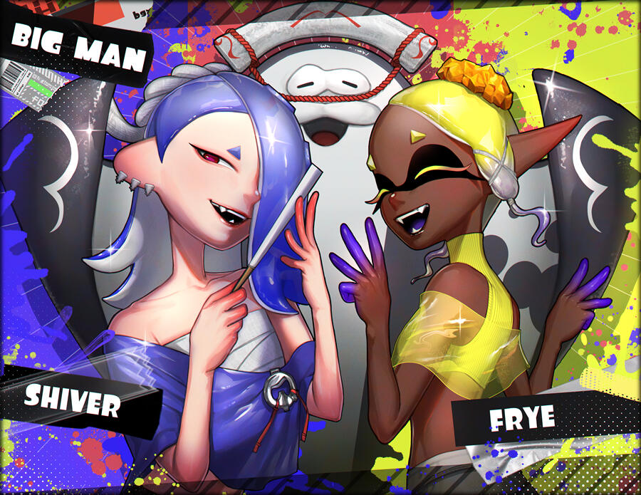 2022 - Shiver, Big Man and Frye from Splatoon 3