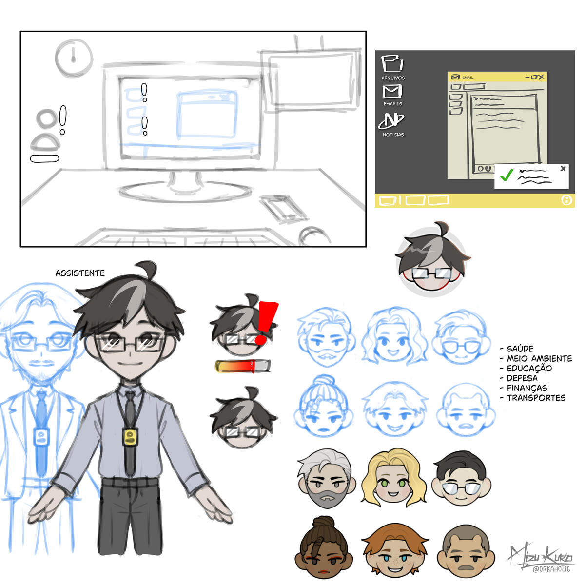 Game concept sketches